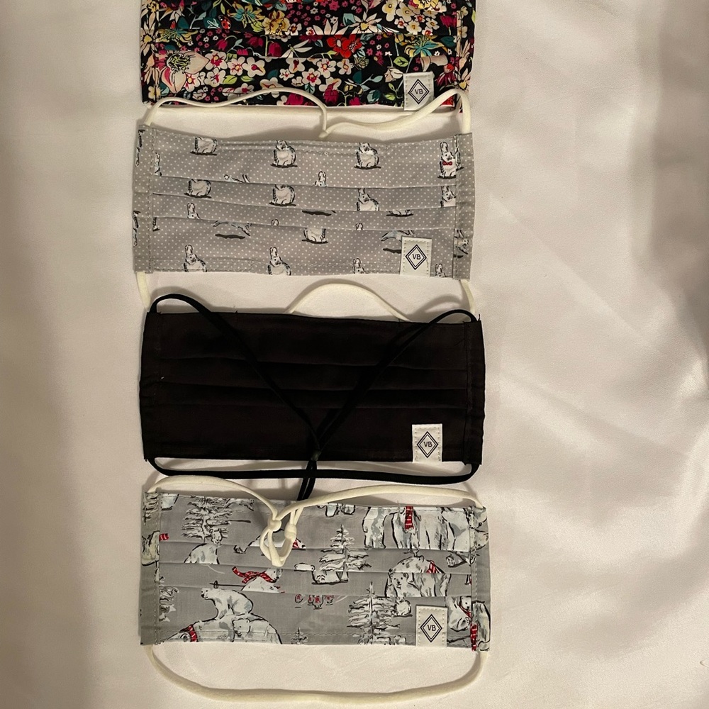 Vera‎ Bradley cloth Face Mask Women’s Cloth Cotton set 4 adjustable breathable